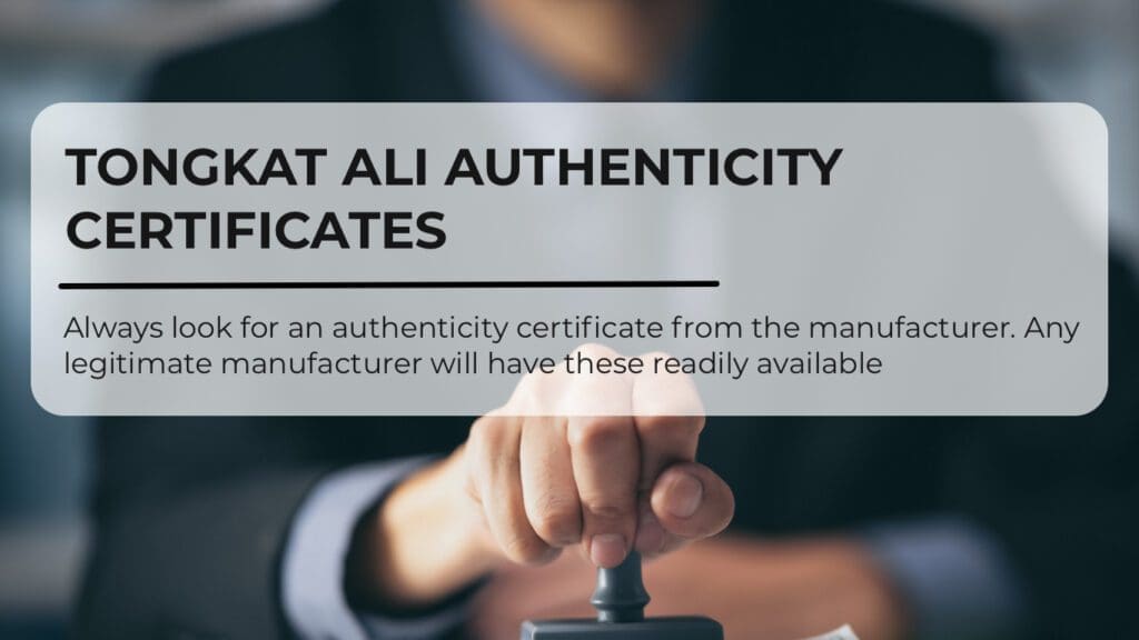 Tongkat Ali Australia: The Complete Buyers Guide 1 Tongkat Ali Certificate Of Authenticity